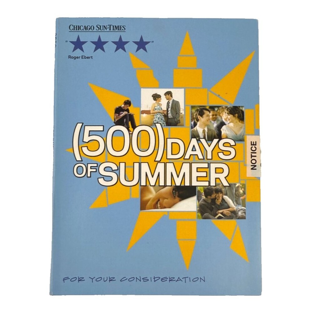 500 Days of Summer DVD Movie Promo Screener FYC Zooey Deschanel Levitt Webb 2009